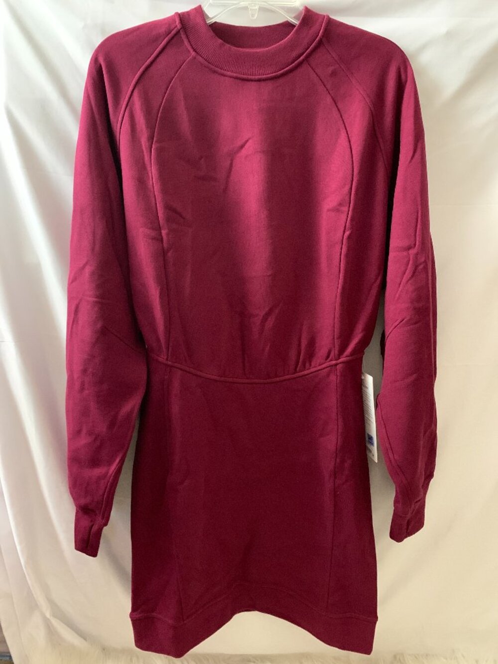 LULULEMON Scuba Long-Sleeve Mini Sweat Dress in Deep Luxe Sz 6